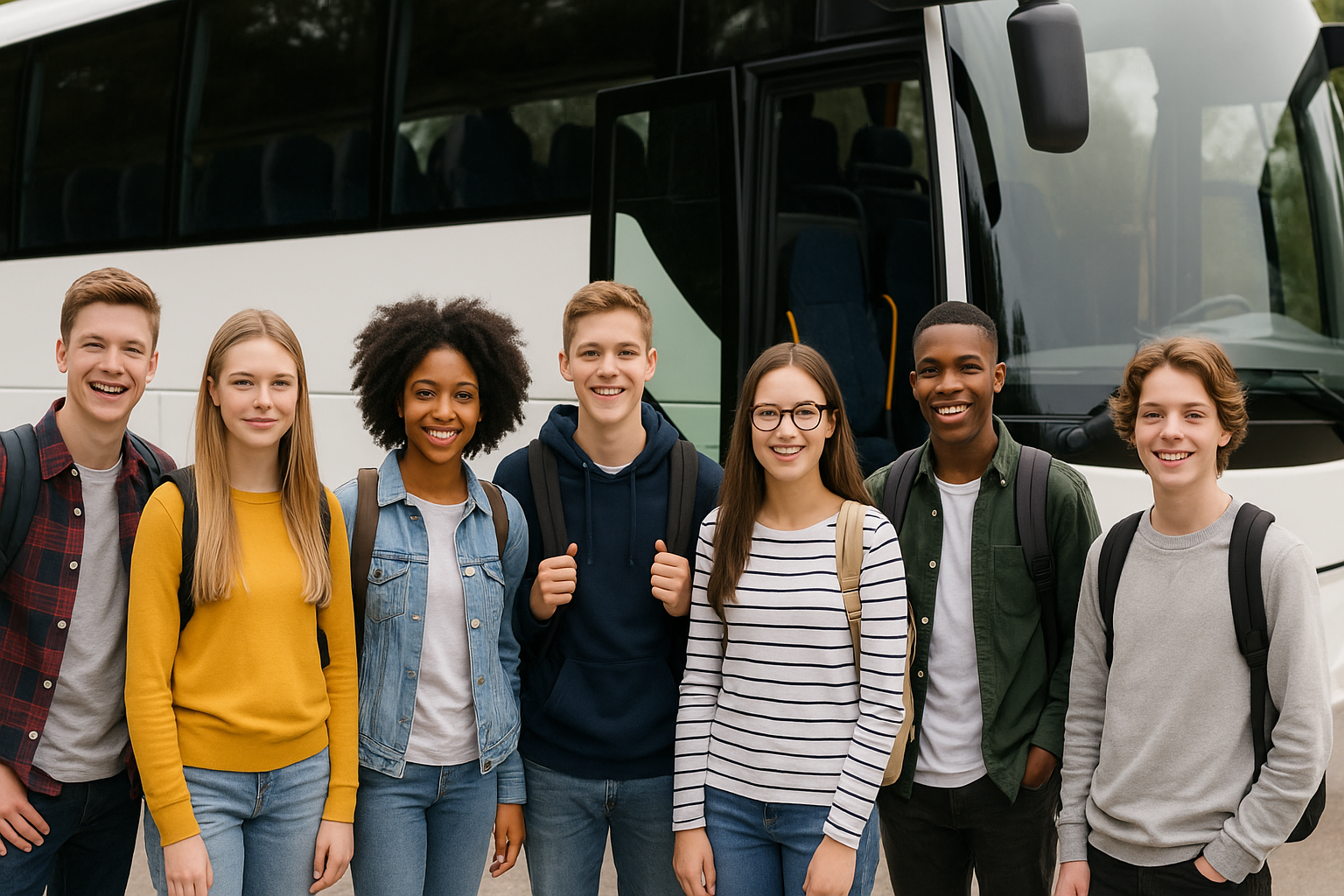 Schulgruppe-vor-dem-Bus